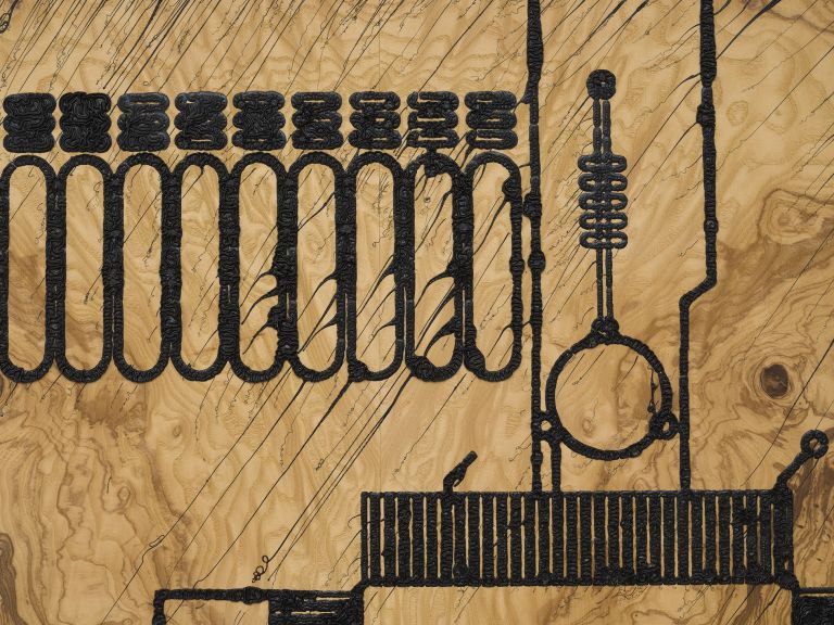 Analia Saban
Circuit Board with Deliberate Lines #4, 2023 (detail)