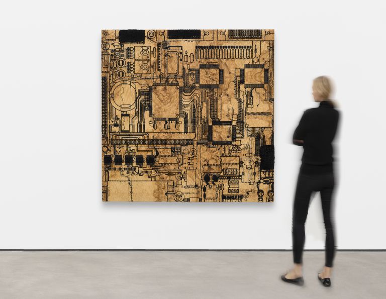 Analia Saban
Circuit Board with Deliberate Lines #4, 2023