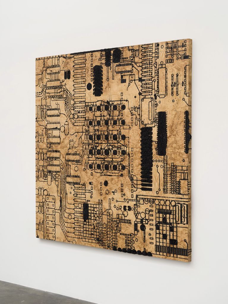 Analia Saban
Circuit Board with Deliberate Lines #1, 2023