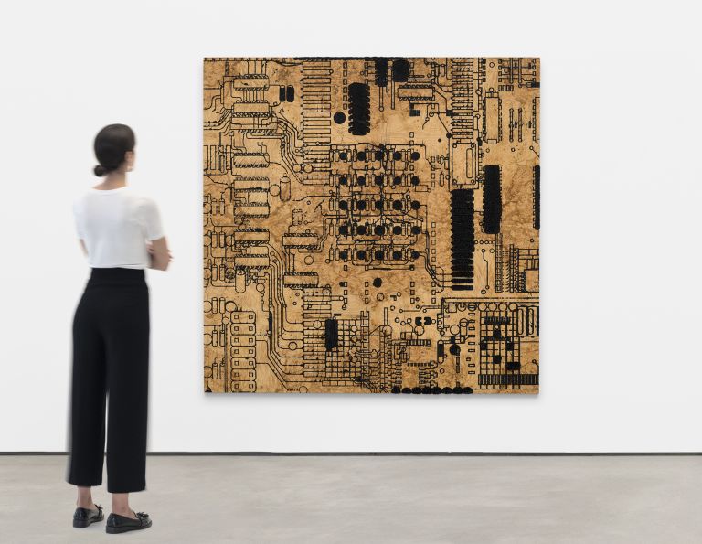 Analia Saban
Circuit Board with Deliberate Lines #1, 2023