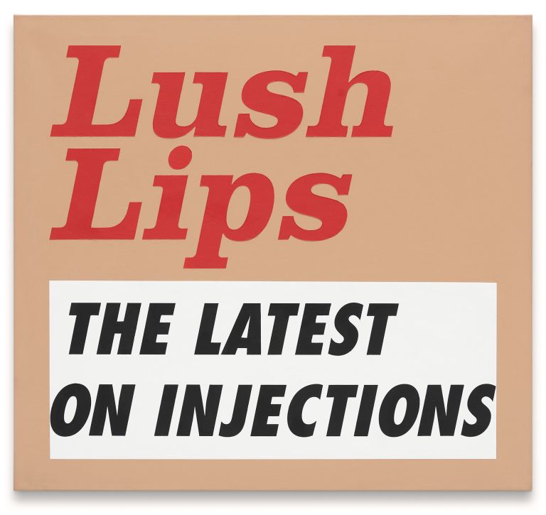 Sylvie Fleury
Lush Lips, 1997
Acrylic on canvas
110 &times; 120 cm
43 1/4 &times; 47 1/4 inches