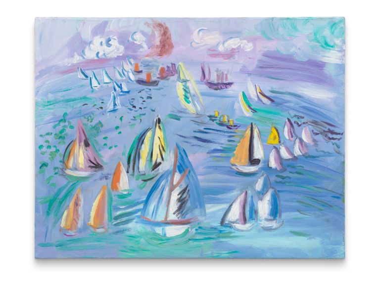 Karen Kilimnik
cote d&rsquo;azure (by Raoul Dufy), 2022
Water soluble oil color on canvas
35.6 &times; 45.7 &times; 2.2 cm
14 &times; 18 &times; 7/8 inches