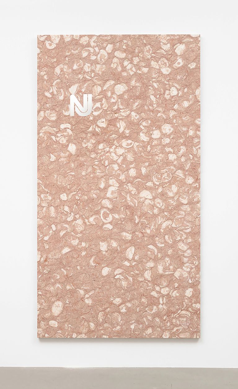 Cyprien Gaillard
Overburden, 2020
Aluminum honeycomb and sedimentary rock with stainless steel inlay
278.4 &times; 149.9 &times; 5.6 cm
109 5/8 &times; 59 &times; 2 1/8 inches