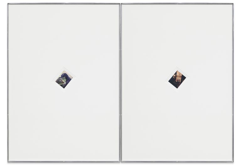 Cyprien Gaillard
Overrunner (Sj&ouml;guden / Kungstr&auml;dg&aring;rden / East River Park), 2019
Double exposure polaroid, mat, aluminum and plexi frame
Diptych
Each frame: 103 &times; 73 &times; 4.5 cm
Overall dimensions: 103 &times; 146 &times; 4.5 cm
Each frame: 40 1/2 &times; 28 3/4 &times; 1 3/4 inches
Overall dimensions: 40 1/2 &times; 57 1/2 &times; 1 3/4 inches