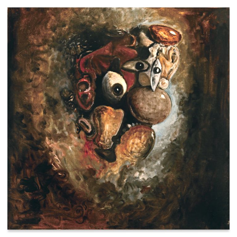 George Condo
Bum's Eye View, 1984
Oil on canvas
91.4 &times; 91.4 cm
36 &times; 36 inches
