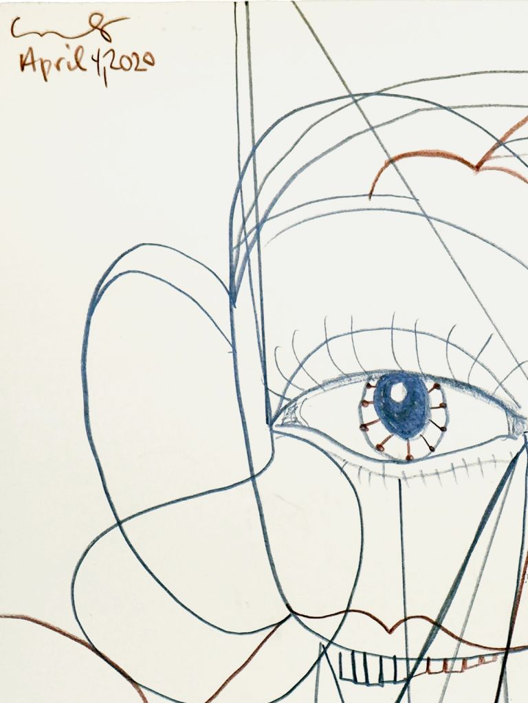 George Condo
Linear Portrait, 2020 (detail)