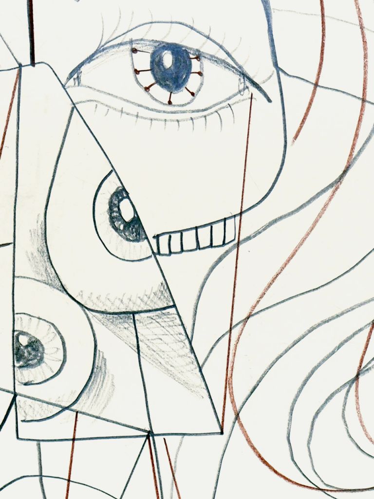 George Condo
Linear Portrait, 2020 (detail)