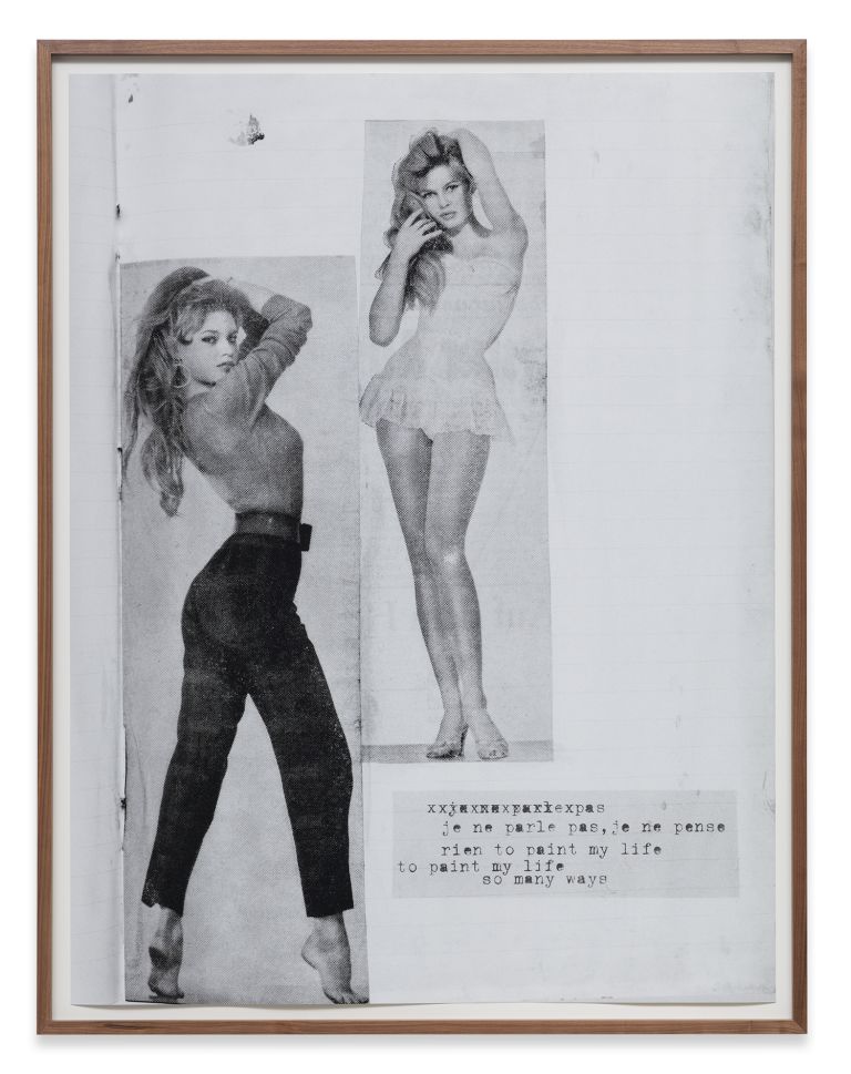 Astrid Klein
Untitled (je ne parle pas, …), 1979
Photowork
165.5 &times; 125.2 cm
65 1/8 &times; 49 1/4 inches
180.5 &times; 140.2 cm (framed)
71 &times; 55 1/8 inches (framed)
Edition of 3 + 1 AP