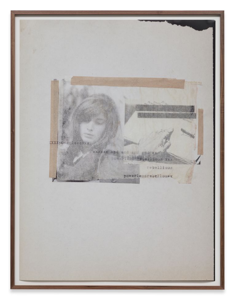 Astrid Klein
Untitled (powerless…), 1979
Photowork
168 &times; 126.4 cm
66 1/8 &times; 49 3/4 inches
183 &times; 141 cm (framed)
72 &times; 55 1/2 inches (framed)
Edition of 3 + 1 AP