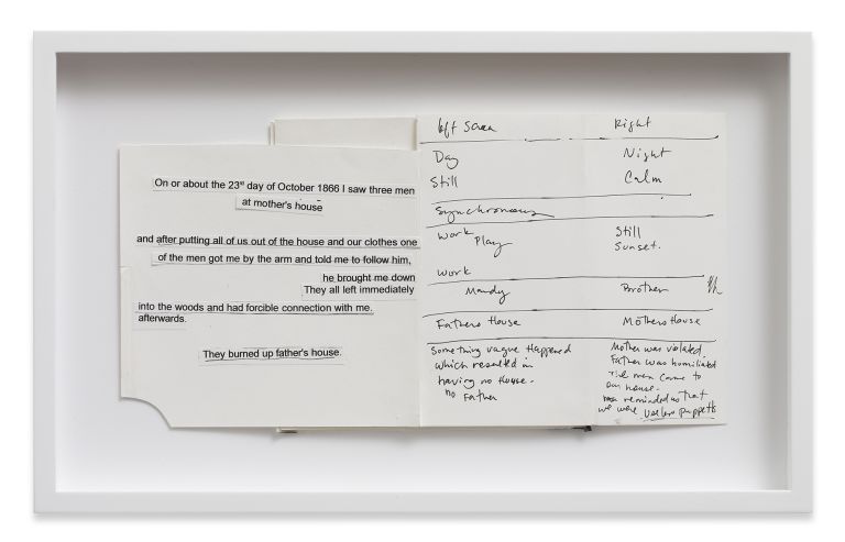 Kara Walker
Materials related to National Archives Microfilm M999 Roll 34: Bureau of Refugees, Freedmen and Abandoned Lands: Six Miles from Springfield on the Franklin Road, 2009
21.7 &times; 34.8 cm (framed)
8 1/2 &times; 13 3/4 inches (framed)