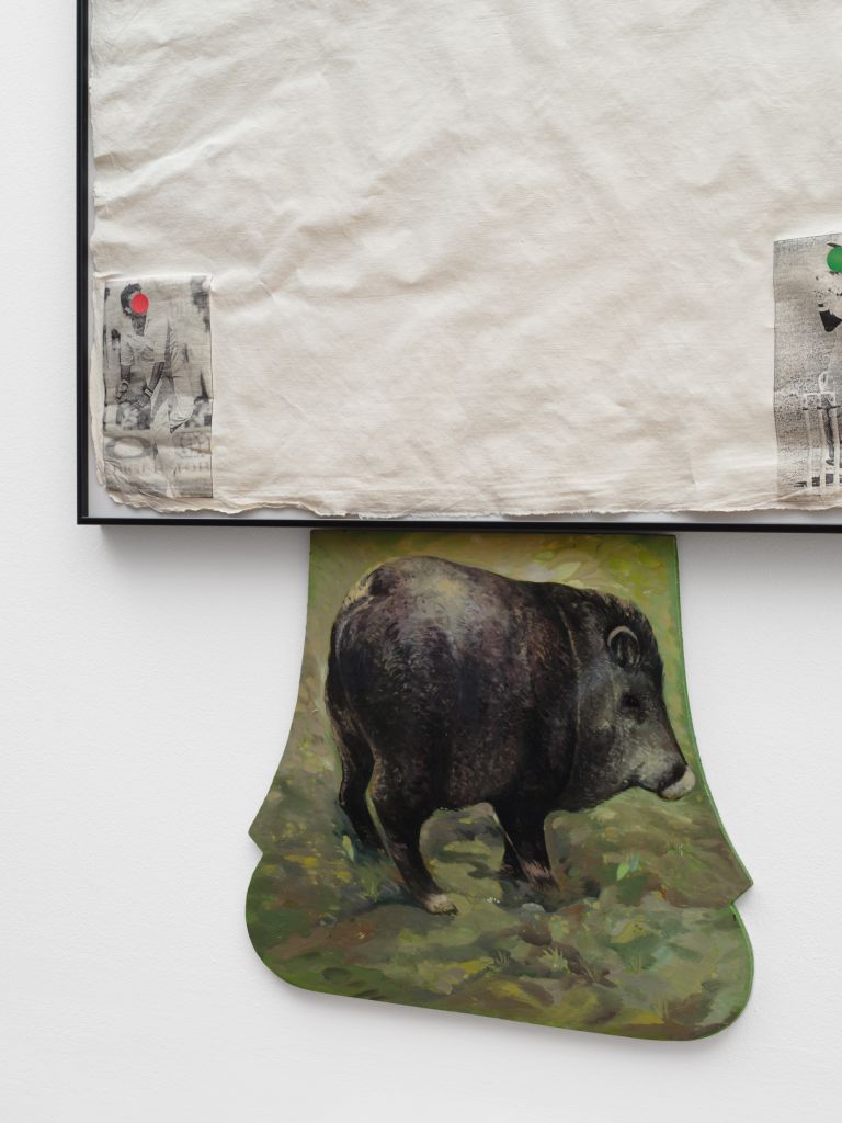 John Baldessari
Motorbike Parking Lot (With Red and Black Intrusion)/Interior, 1992 (detail)