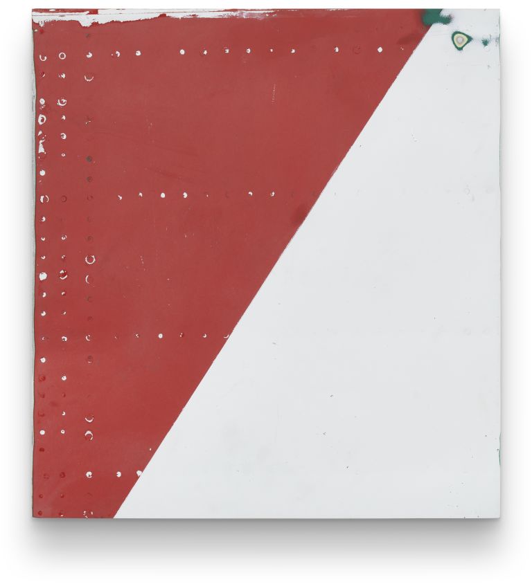 Michail Pirgelis
Perforated Past II, 2022
Aluminium, titanium, lacquer
57.5 &times; 52.5 &times; 4.5 cm
22 5/8 &times; 20 3/4 &times; 1 3/4 inches