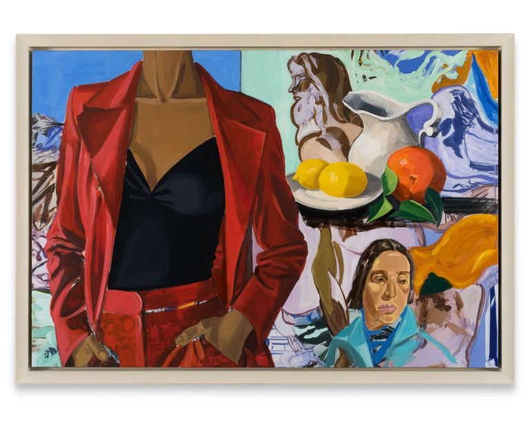 David Salle
Olympus, 2025
Oil, acrylic, flashe and charcoal on archival UV print on linen
111.8 &times; 165.1 cm | 44 &times; 65 inches
123.5 &times; 176.5 &times; 7 cm | 48 5/8 &times; 69 1/2 &times; 2 3/4 inches (framed)