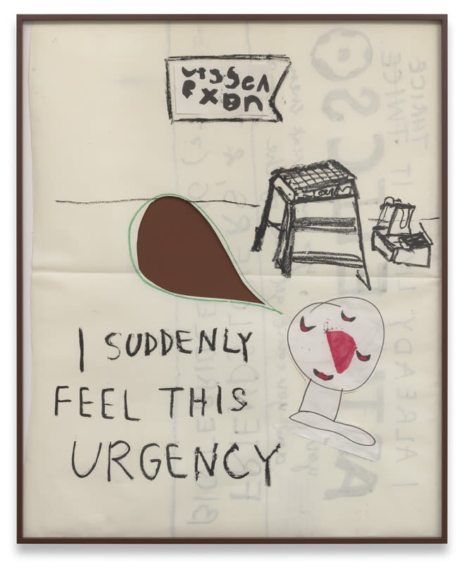 Martine Syms
UTSSCA EXBN, 2024
Paint pen, paper, glue and oil stick on Fabriano paper
105.7 &times; 87 cm | 41 5/8 &times; 34 1/4 inches