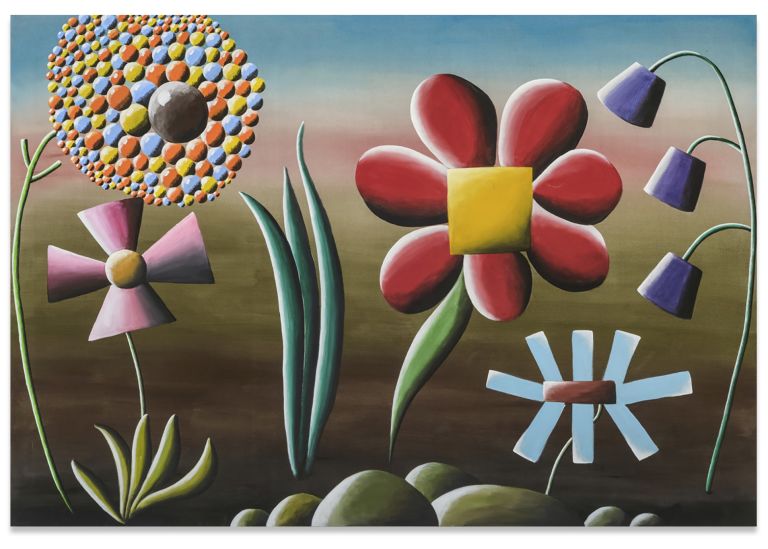 Andreas Schulze
Untitled (Flowers), 1994
Acrylic on nettle cloth
160 &times; 220 cm
63 &times; 86 5/8 inches