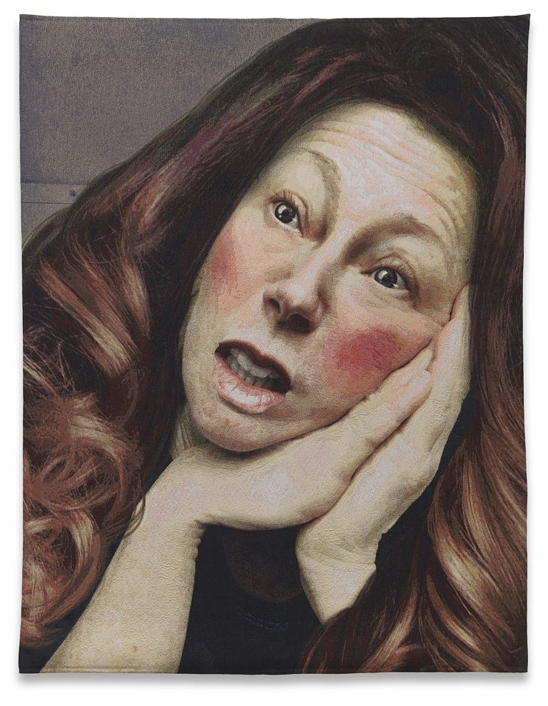 Cindy Sherman
Untitled, 2019
Cotton, wool, acrylic, mercerised cotton, and polyester cotton woven together
281.9 &times; 218.4 cm
111 &times; 86 inches