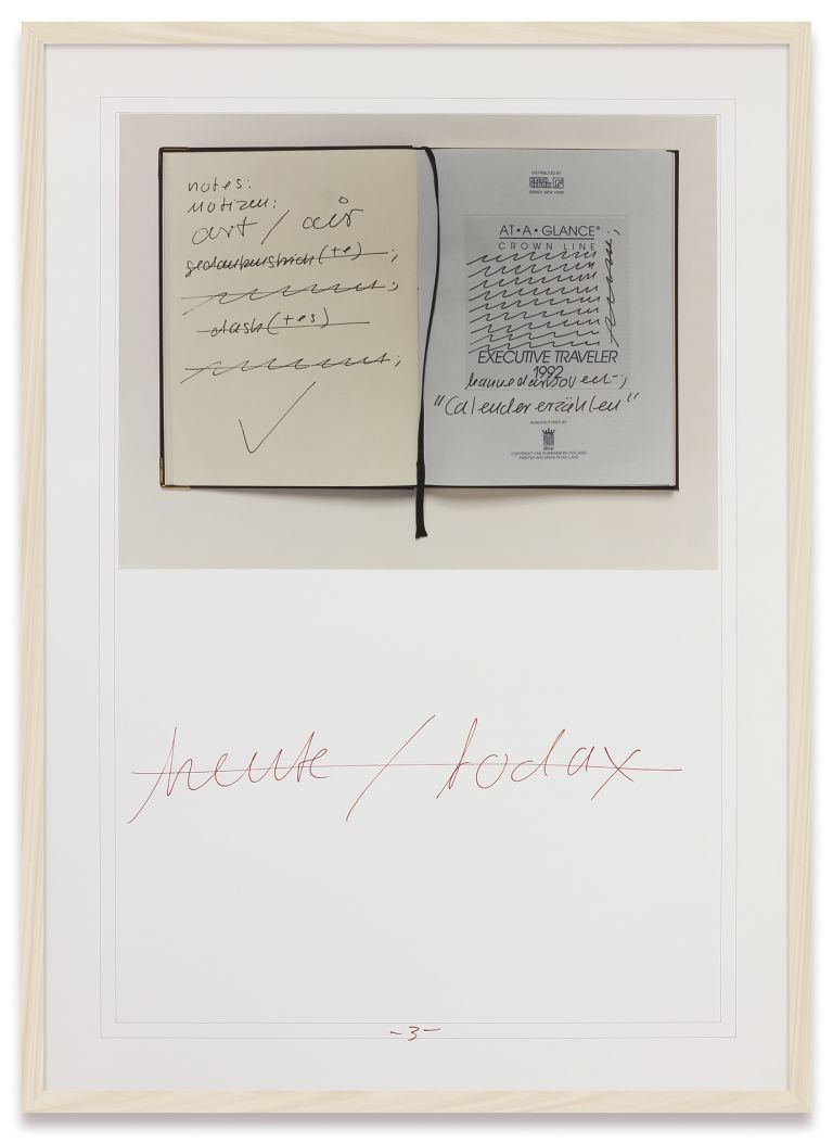 Hanne Darboven
Kalenderbuch 92 / Calendar book 92, 1992 (detail)