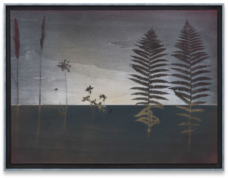 Robert Elfgen
Linac², 2021
Metallic spray paint, wood stain, ink on wood, artist’s frame
100 × 131.7 × 3.6 cm (framed)
39 3/8 × 51 7/8 × 1 3/8 inches (framed)