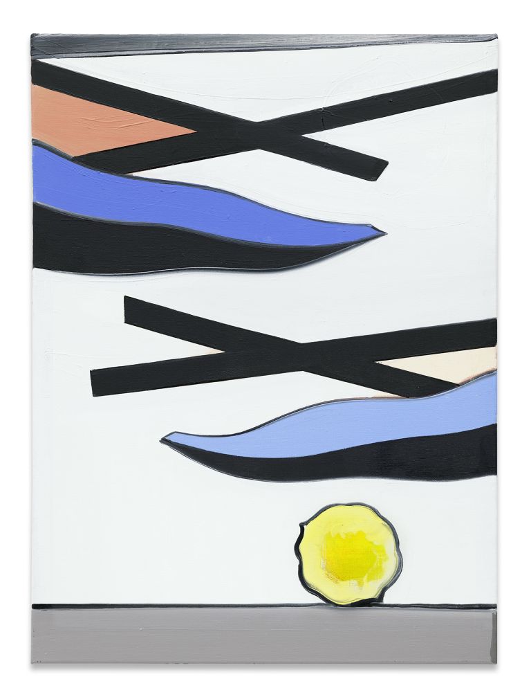 Thomas Scheibitz
Double, 2021
Oil, vinyl and pigment marker on canvas
80 &times; 60 cm
31 1/2 &times; 23 5/8 inches