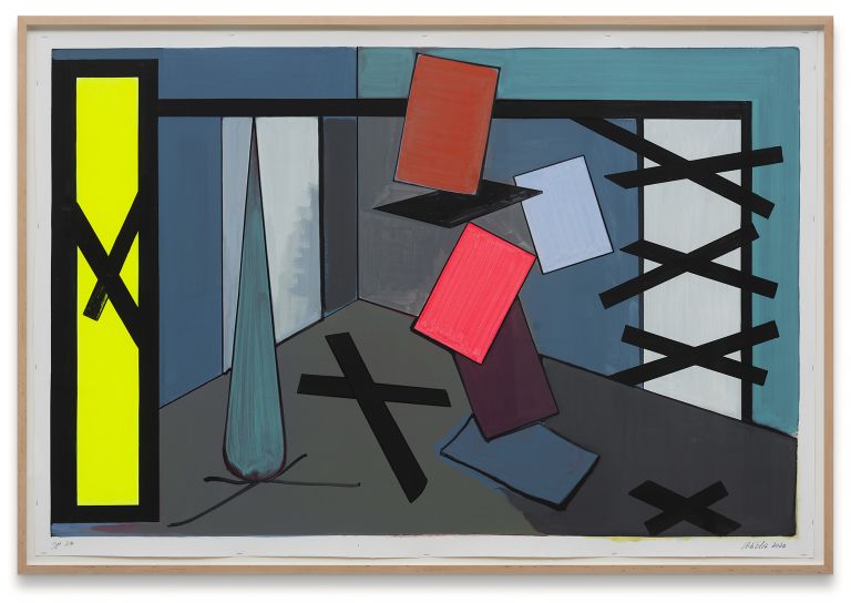 Thomas Scheibitz
gp 314, 2021
Vinyl and pigment marker on rag paper
103 &times; 153.5 cm
40 1/2 &times; 60 3/8 inches