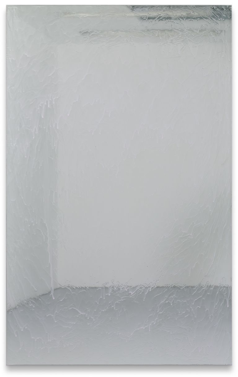 Pamela Rosenkranz
Anamazon (Warm Sip), 2021
Medium and pigments on mirror
95 &times; 150 cm
37 3/8 &times; 59 inches