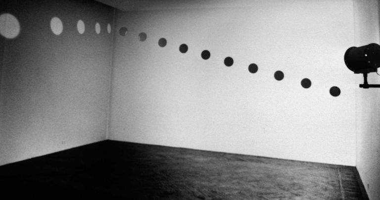 Nancy Holt
Mirrors of Light I, 1973&ndash;74
Mirrors, 650 watt quartz light
335.3 &times; 609.6 &times; 853.4 cm
132 &times; 240 &times; 336 inches