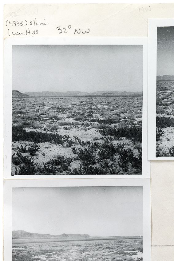 Nancy Holt
Preparatory Drawing of 'Sun Tunnels', 1975 (detail)