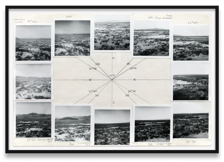 Nancy Holt
Preparatory Drawing of 'Sun Tunnels', 1975 (framed)
