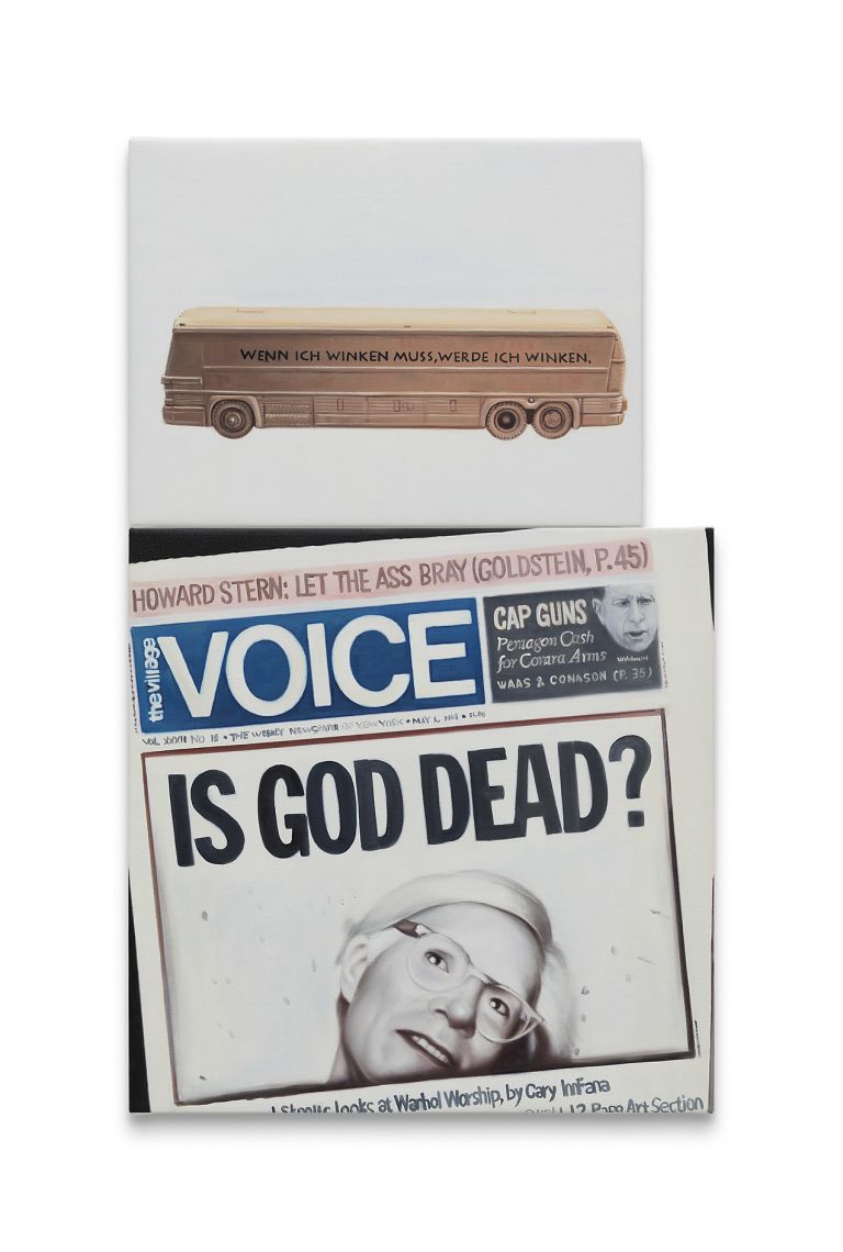 Rosemarie Trockel
Rush Hour, 2021
Oil on canvas
30 &times; 40 &times; 2 cm
45,5 &times; 45,5 &times; 2 cm
11 7/8 &times; 15 3/4 &times; 7/8 inches
18 &times; 18 &times; 7/8 inches