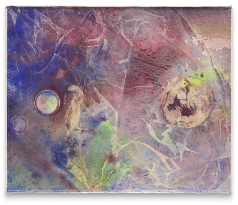 Lucy Dodd
Softly and Siriusly, 2021
Cochineal, squid ink and pigment on canvas
56.5 &times; 68.6 cm
22 1/4 &times; 27 inches