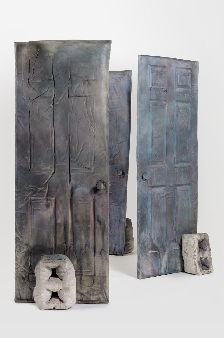 Kaari Upson
Hallways, 2014&ndash;16
Urethane, aluminum, cement, pigment and steel
Dimensions variable