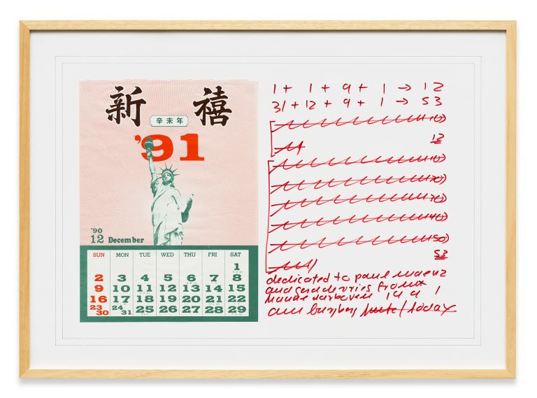 Hanne Darboven
(S&uuml;d-) Koreanischer Kalender / (South) Korean Calendar, 1991 (detail)