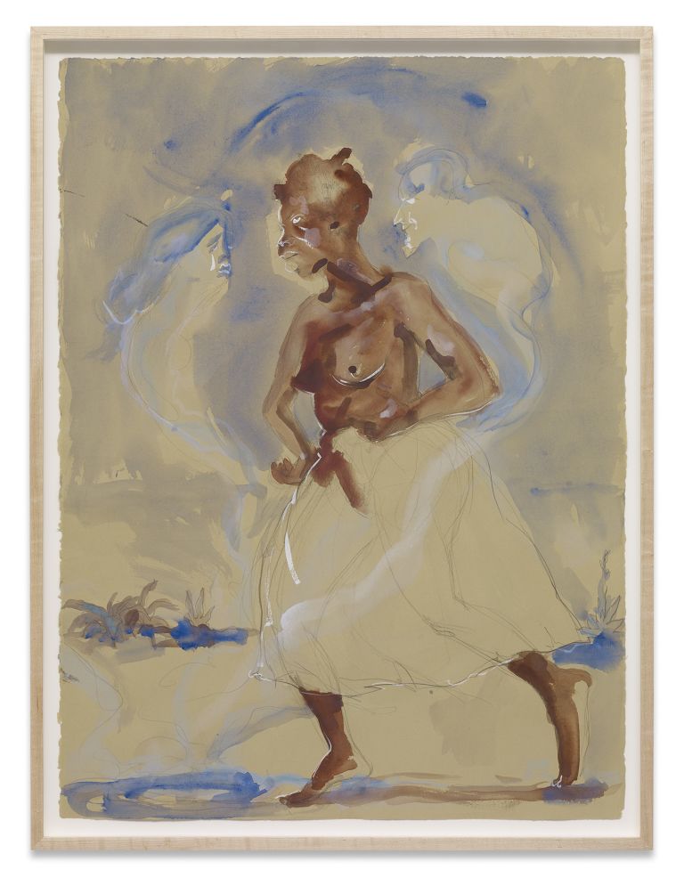 Kara Walker
Winter Spirits in Summer, 2021
Graphite, watercolor and shell white on paper
76.2 &times; 55.9 cm
30 &times; 22 inches