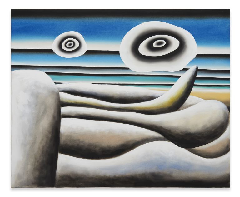 Andreas Schulze
Untitled (Bed by the Sea), 2014
Acrylic on nettle cloth
90 &times; 110 cm
35 3/8 &times; 43 1/4 inches