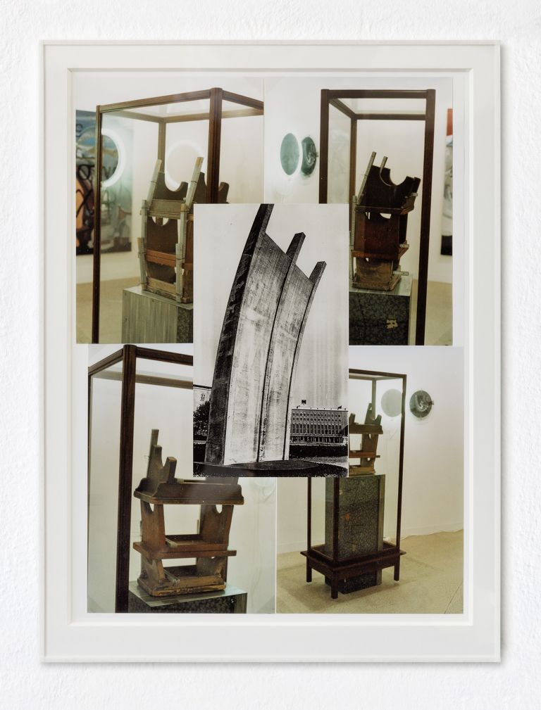 Reinhard Mucha
Ohne Titel &ndash; Freiheit for Berlin, 2008
Untitled &ndash; Freiheit for Berlin
Edition 6 + 2 a. p.
Paper tape, UV protection glass, museum board, archival pigment print from a photocopy and analogue color photographs on fine art inkjet paper
43.4 x 32 x 1 cm
17 x 12 5/8 x 3/8 inches
&copy; muchaArchive