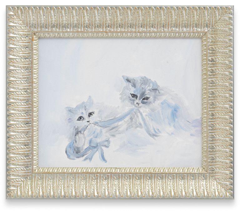 Karen Kilimnik
cats playing in the snow, Siberia, 2020
Water soluble oil color on canvas
20.5 &times; 25.4 cm
8 &times; 10 inches