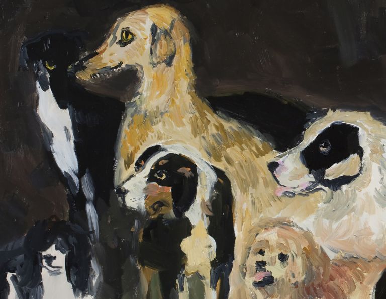 Karen Kilimnik
friends in the woods, 2010 (detail)