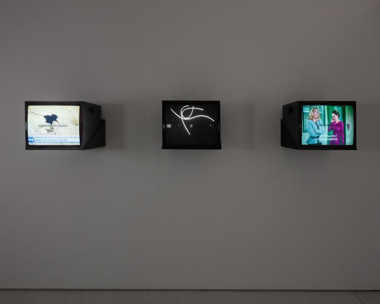 Gretchen Bender
Aggressive Witness – Active Participant, 1990 (installation view)