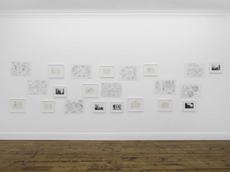 Peter Fischli David Weiss
Order and Cleanliness, Principles in the Everyday (group), 1980&ndash;2003
15 drawings: pen, marker pen and pencil on paper (template for edition, 2 different formats, framed)
19 photocopies: black and white, red marker (mounted on alu-dibond)
8 photographs: black and white (framed)
Variable dimensions
Film The Point of Least Resistance, 1981