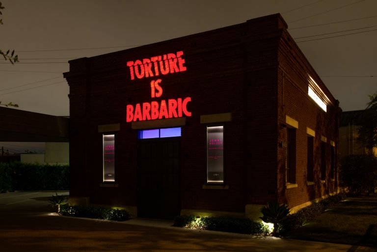 Jenny Holzer
GOBO, 2012
Gobo light projection (projector, 24 gobo slides, programming, protective enclosure)
Text: Truisms, 1977–79
Dimensions variable