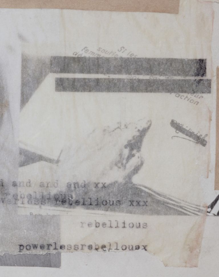 Astrid Klein
Untitled (powerless…), 1979 (detail)