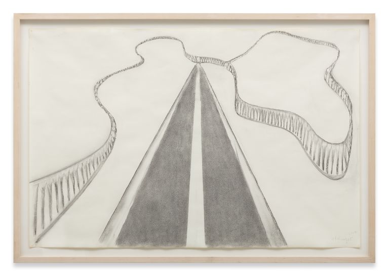 Richard Artschwager
Road with Fence, 2004
Charcoal on paper
63.5 &times; 96.5 cm
25 &times; 38 inches
72.3 &times; 104.3 cm (framed)
28 1/2 &times; 41 inches (framed)