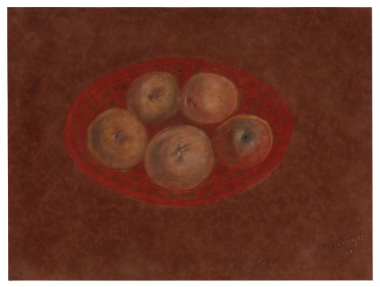 Richard Artschwager
Bowl of Apples, 2007
Pastel on velvet paper
70.5 &times; 94 cm
27 3/4 &times; 37 inches
79.7 &times; 105.7 cm (framed)
31 3/8 &times; 41 5/8 inches (framed)