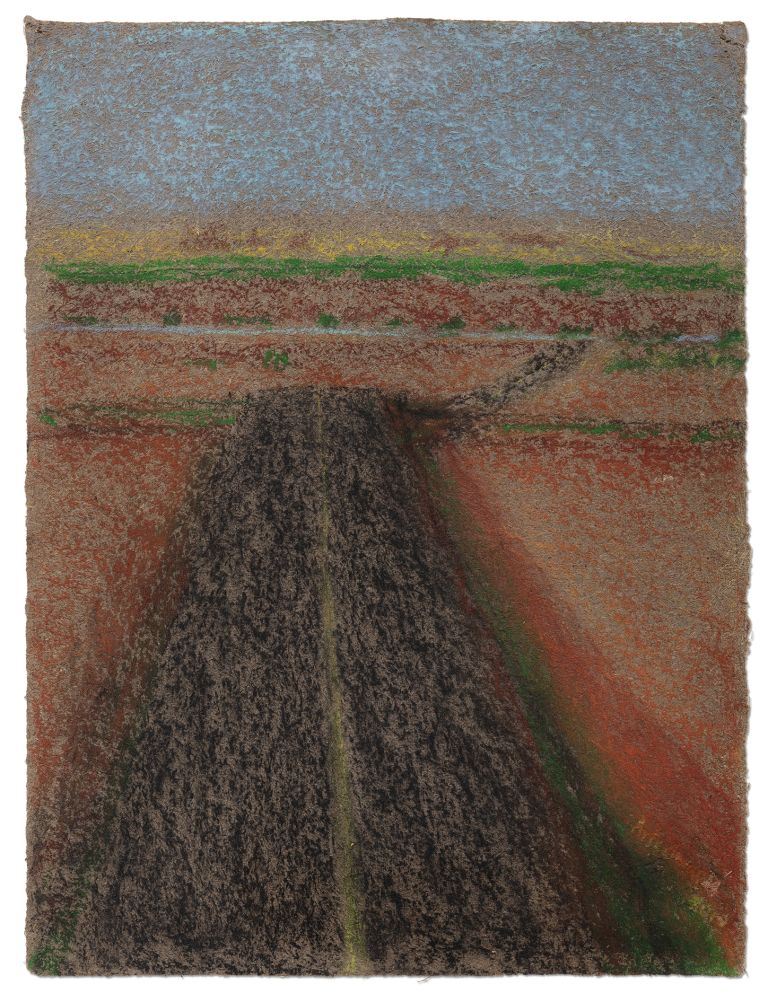 Richard Artschwager
Vertical Landscape with Road, 2010
Pastel on handmade paper
61.6 &times; 47 cm
24 1/4 &times; 18 1/2 inches
70.6 &times; 56 cm (framed)
27 7/8 &times; 22 inches (framed)