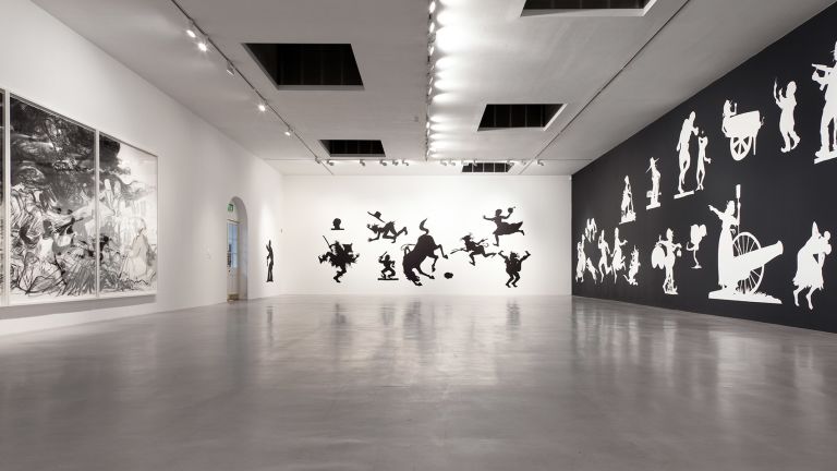 Kara Walker
We at the Camden Arts Centre are Exceedingly Proud to present an Exhibition of Capable Artworks by the Notable Hand of the Celebrated American, Kara Elizabeth Walker, Negress, installation view, Camden Arts Centre, London, 2013&ndash;14
Photo: Angus Mill Photography