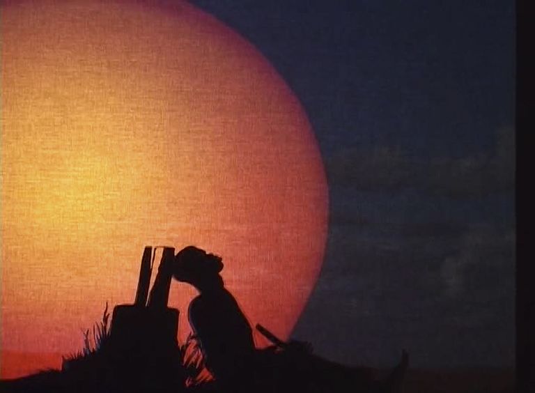 Kara Walker
National Archives Microfilm M999 Roll 34: Bureau of Refugees, Freedmen and Abandoned Lands: Six Miles from Springfield on the Franklin Road, 2009 (film still)