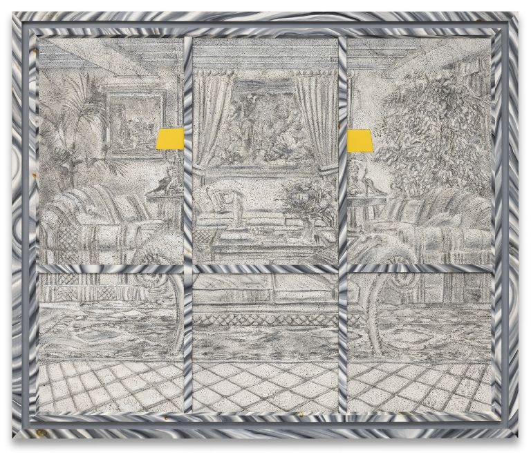 Richard Artschwager
Taj Mahal II, 2000
Acrylic and formica on celotex, with painted wood frame
168 &times; 198.7 &times; 5 cm | 66 1/8 &times; 78 1/4 &times; 2 inches