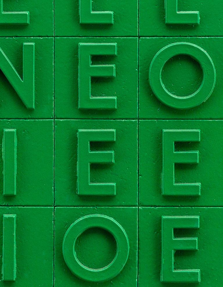 Alighiero Boetti
EMME I ELLE ELLE E… / Millenovecentosettanta, 1970 (detail)