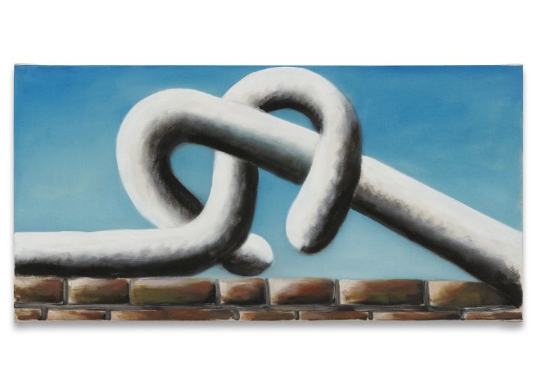 Andreas Schulze
Untitled (Wrestling), 2024
Acrylic on nettle cloth
40 &times; 80 cm | 15 3/4 &times; 31 1/2 inches