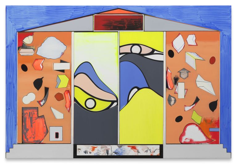 Thomas Scheibitz
T&auml;uschung, 2024
Oil, vinyl and pigment marker on canvas
270 &times; 400 cm | 106 1/4 &times; 157 1/2 inches